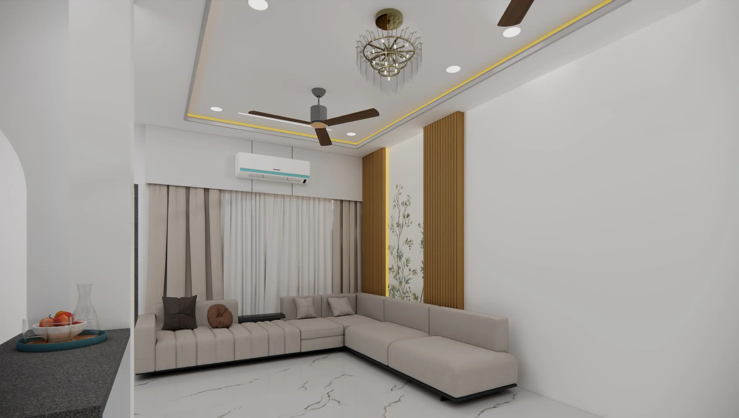 Krishna Avenue, Ghodasar view 1, interior design by Interior by Jenish, Ghodasar