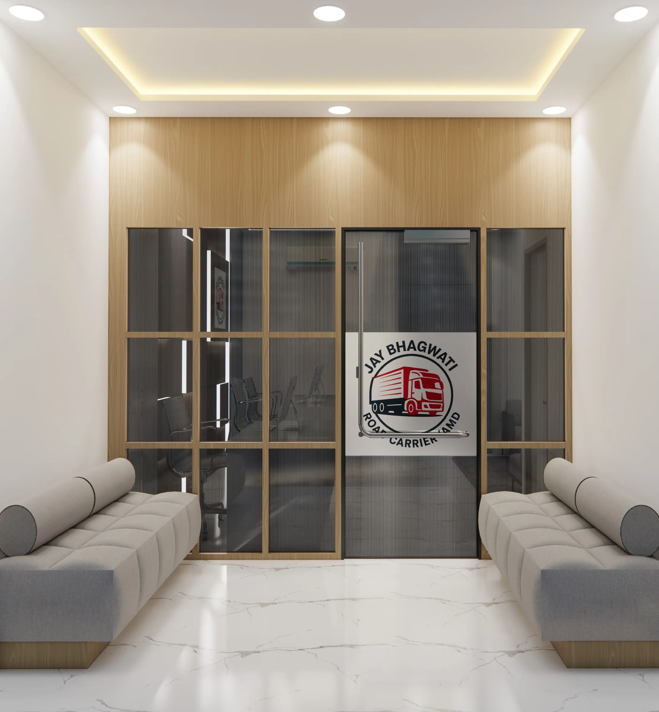 Corporate Office view 1, interior design by Interior by Jenish, Ahmedabad