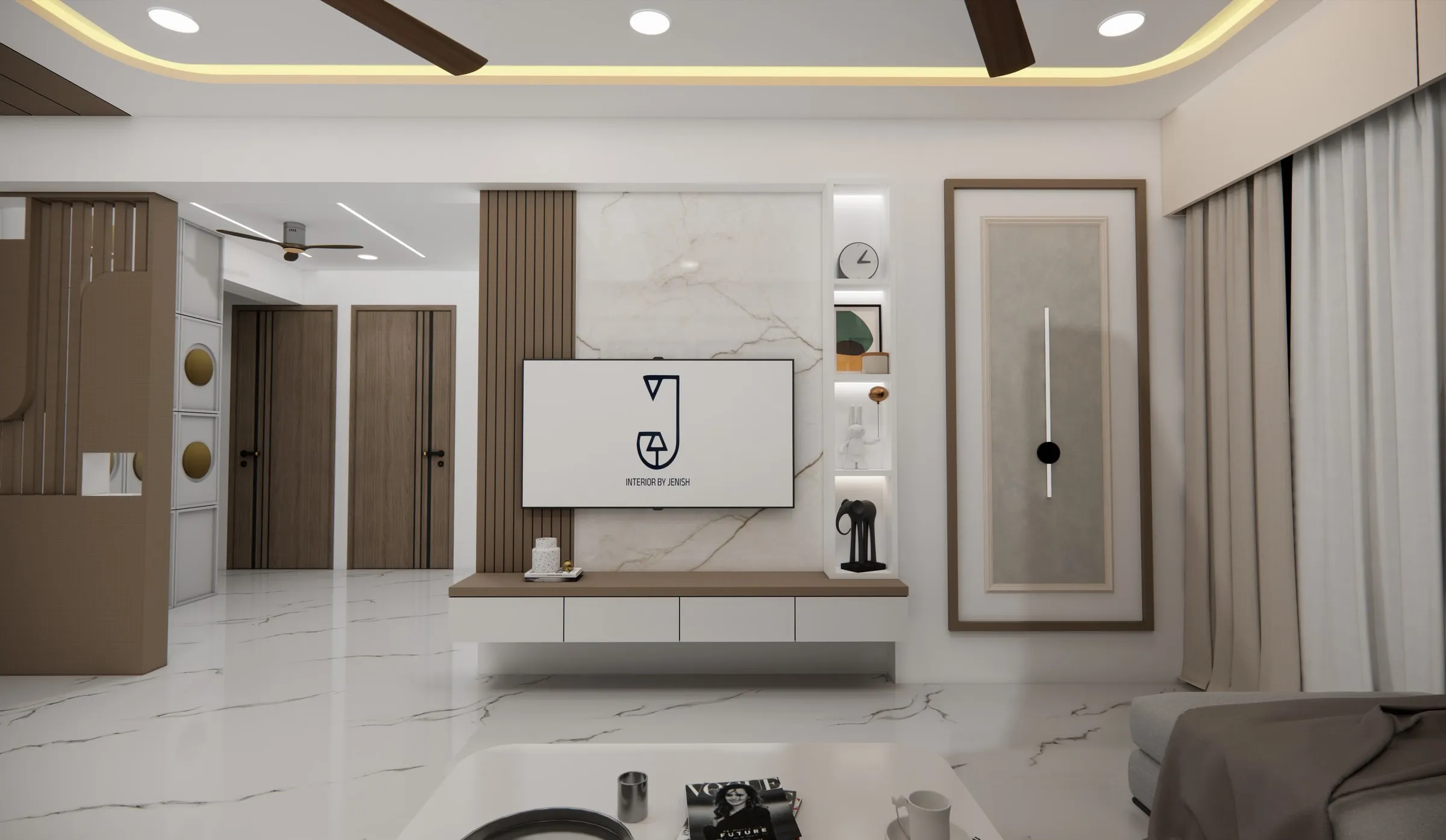 RR Gandhinagar view 1, interior design by Interior by Jenish, Gandhinagar