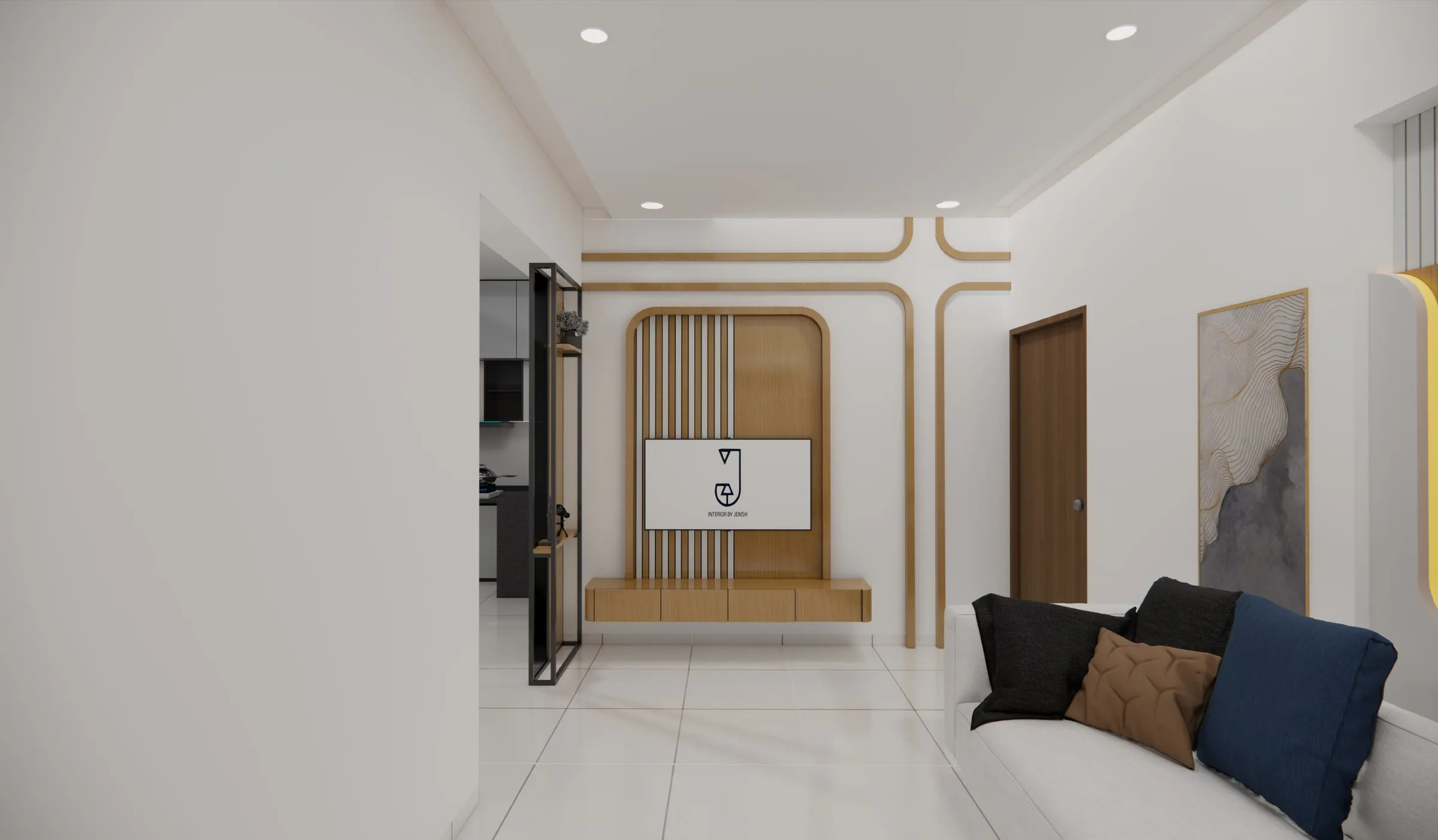 Karnavati 7, B Wing view 2, interior design by Interior by Jenish, Ahmedabad