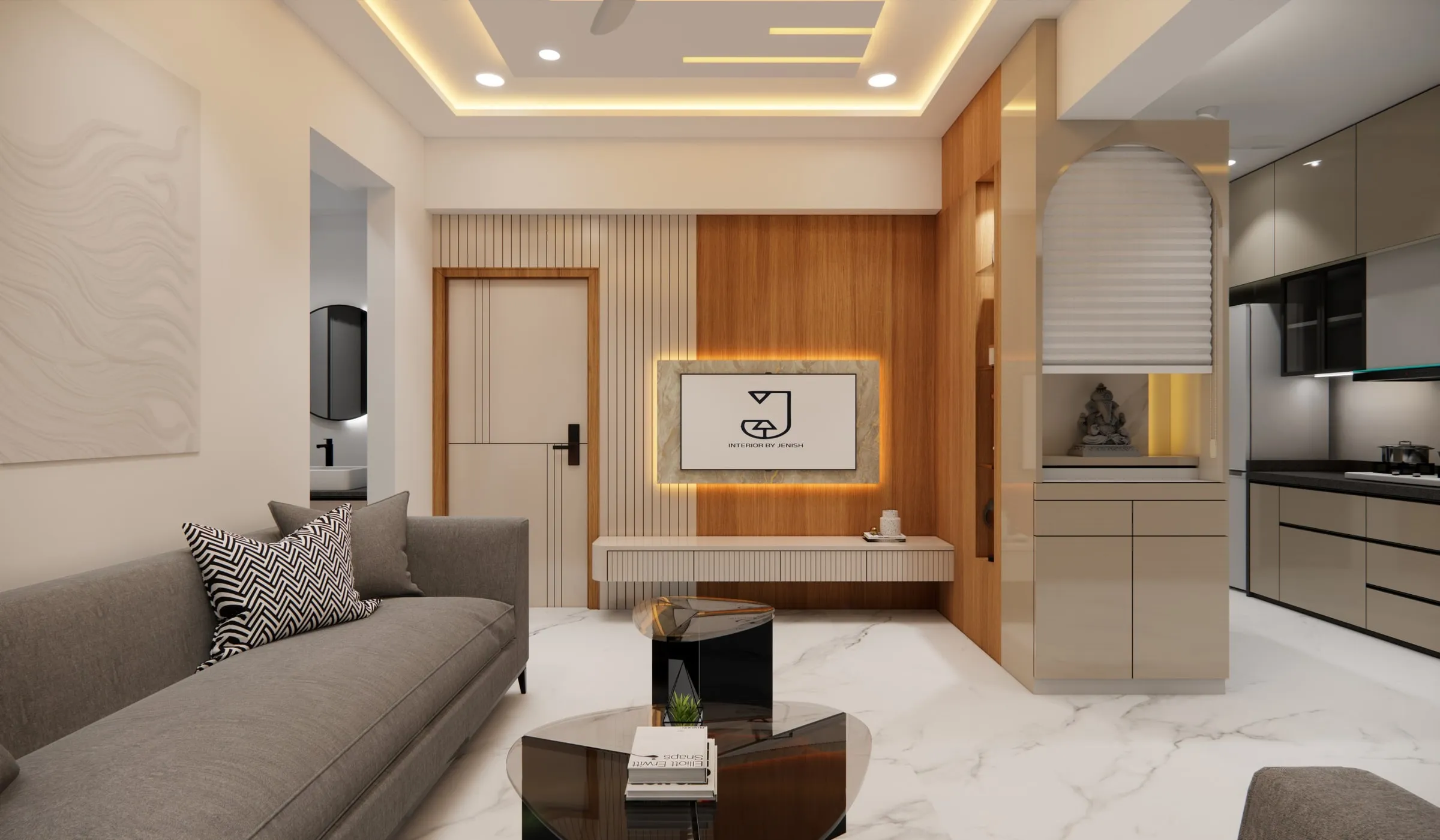 Setu Solitaire view 2, interior design by Interior by Jenish, Ahmedabad