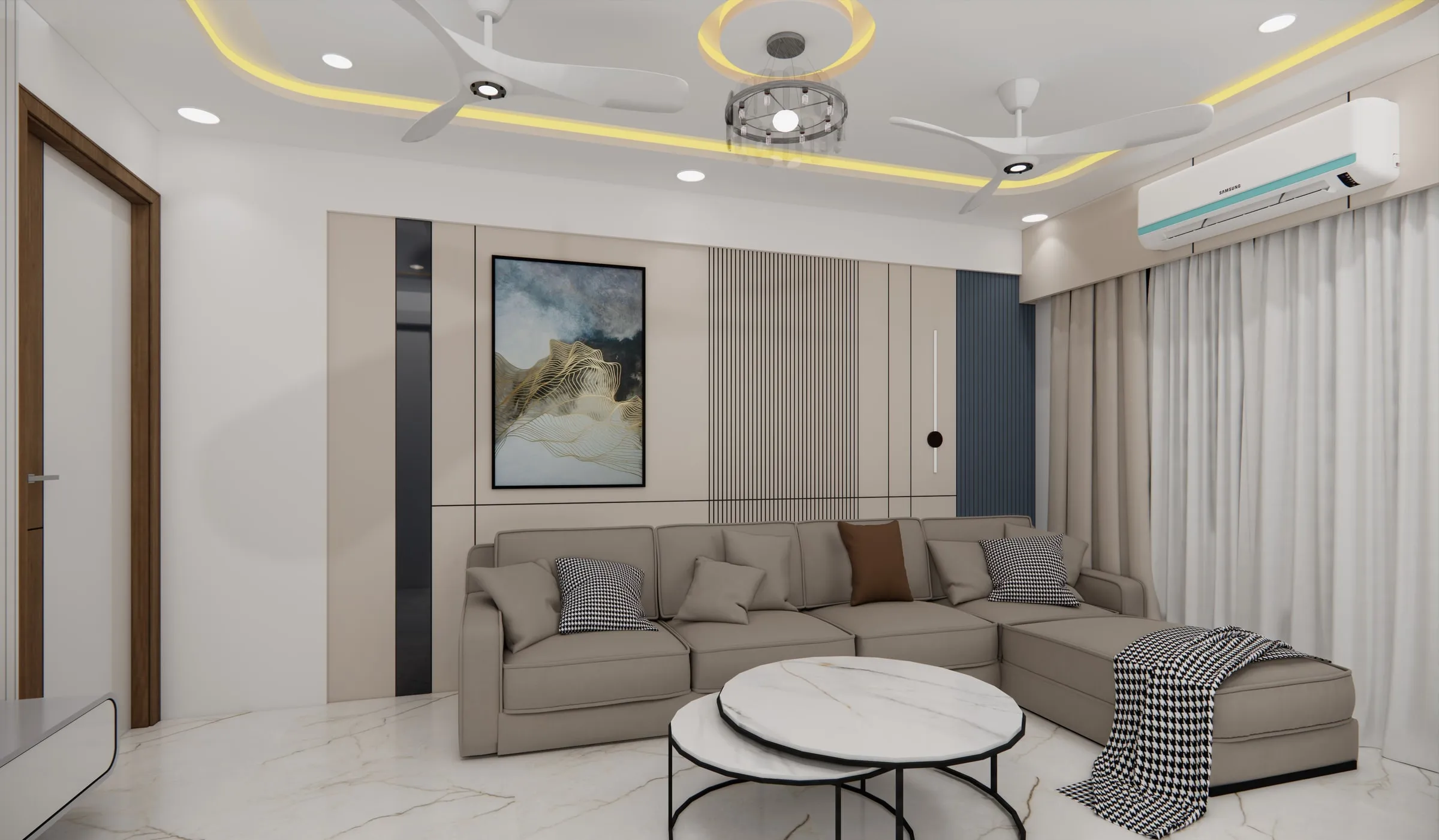 Atharv Abode view 2, interior design by Interior by Jenish, Ahmedabad