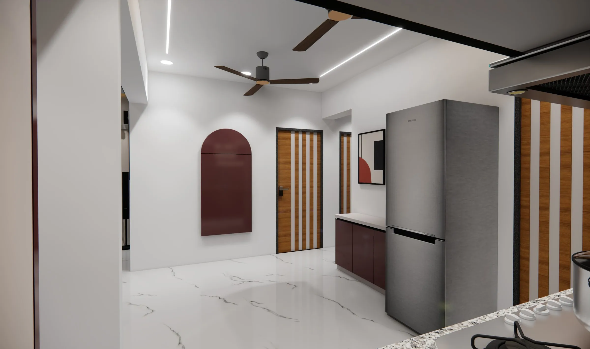 SP Nirwana view 3, interior design by Interior by Jenish, Shela