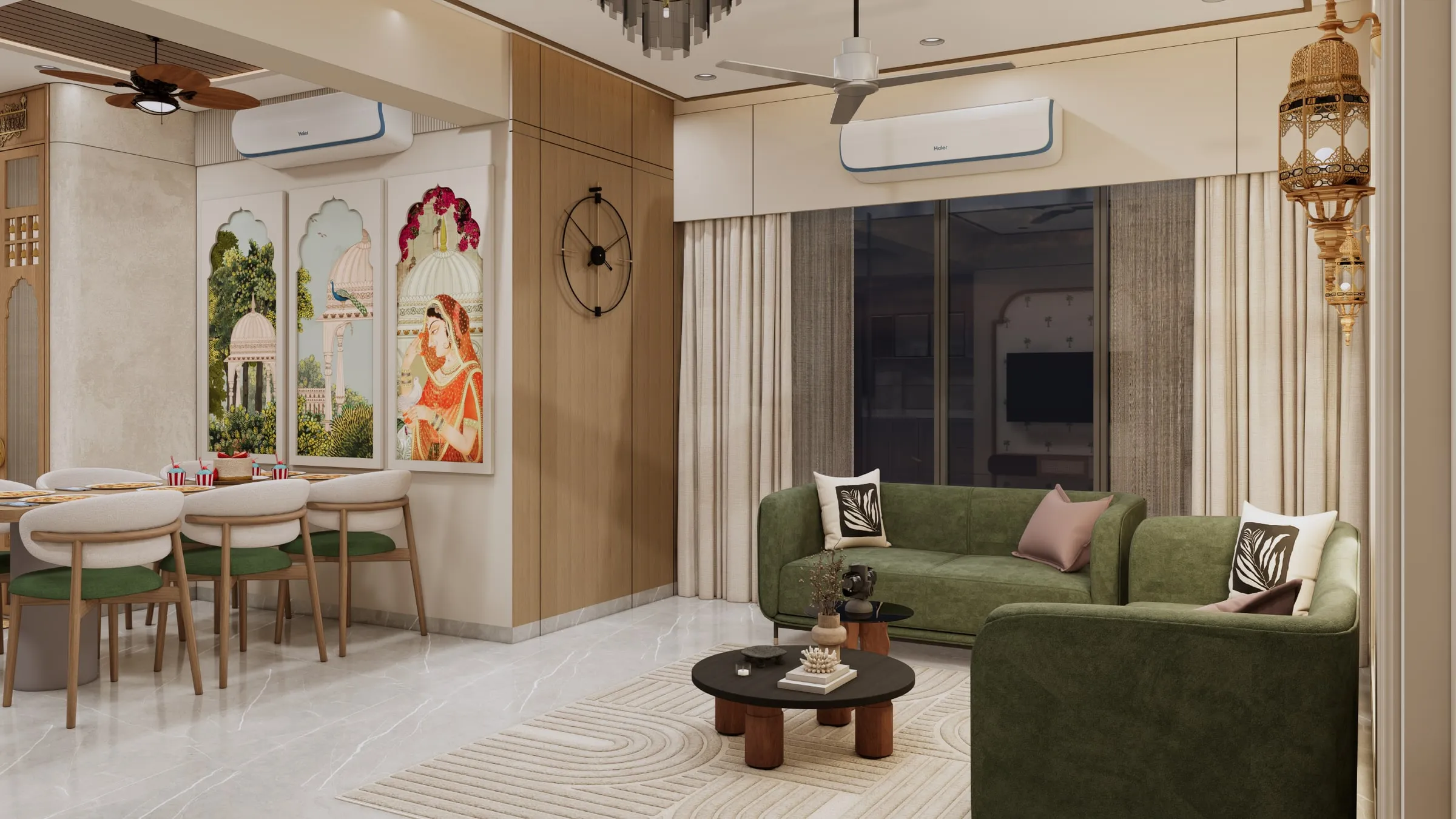 Akshat Paradise view 3, interior design by Interior by Jenish, Ahmedabad