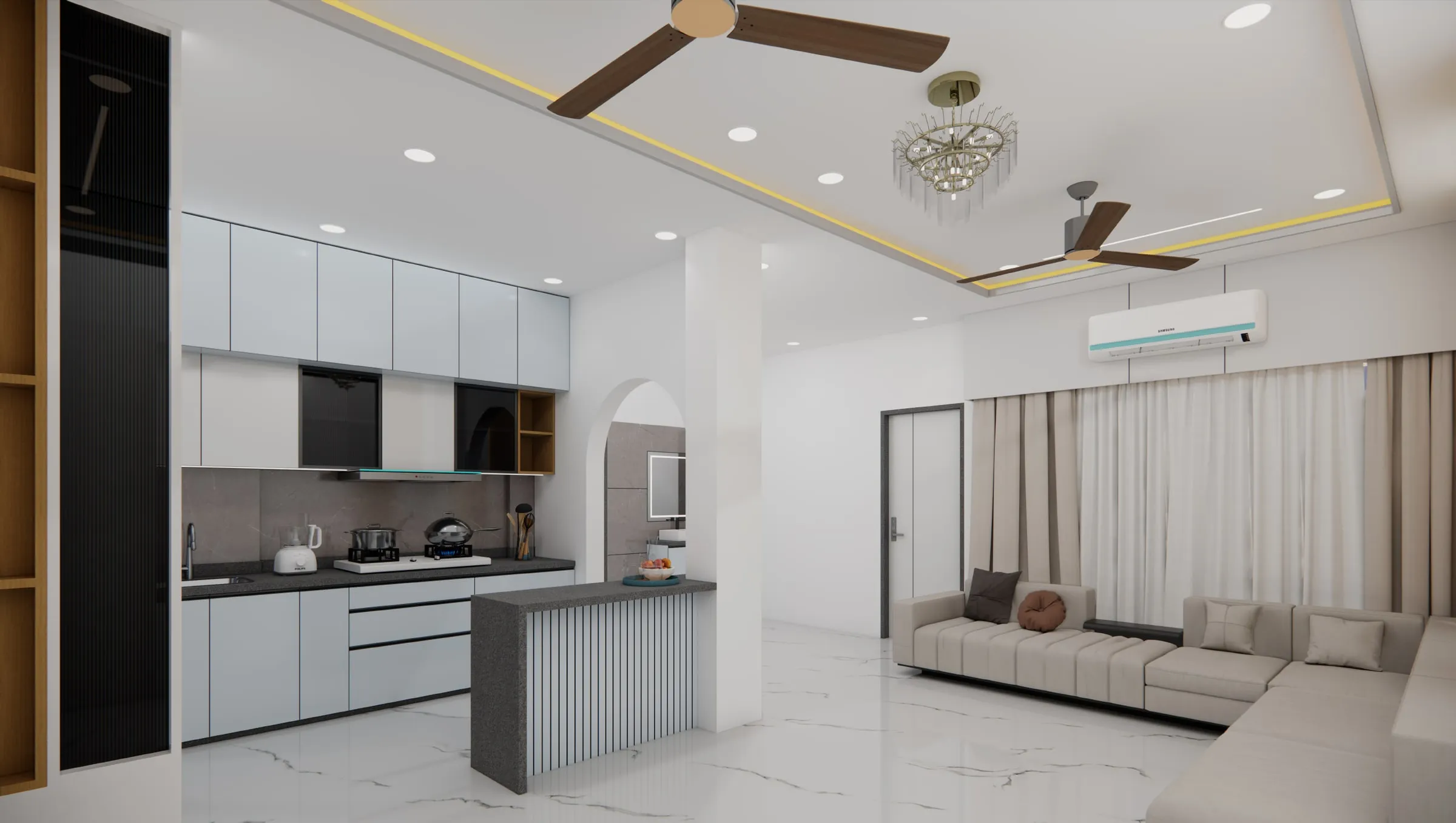 Krishna Avenue, Ghodasar view 3, interior design by Interior by Jenish, Ghodasar