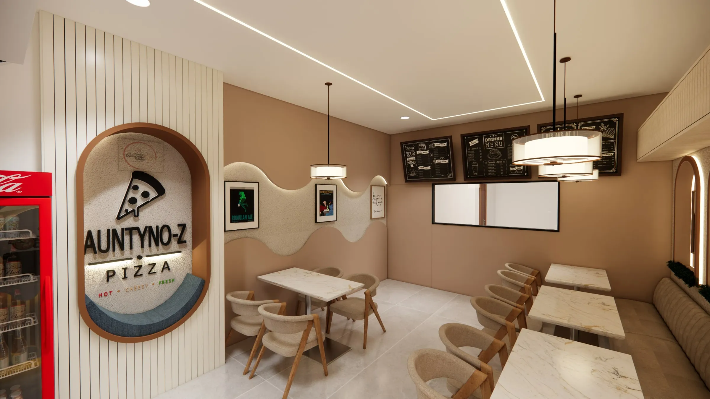 Auntynoz Pizza view 4, interior design by Interior by Jenish, Hathijan