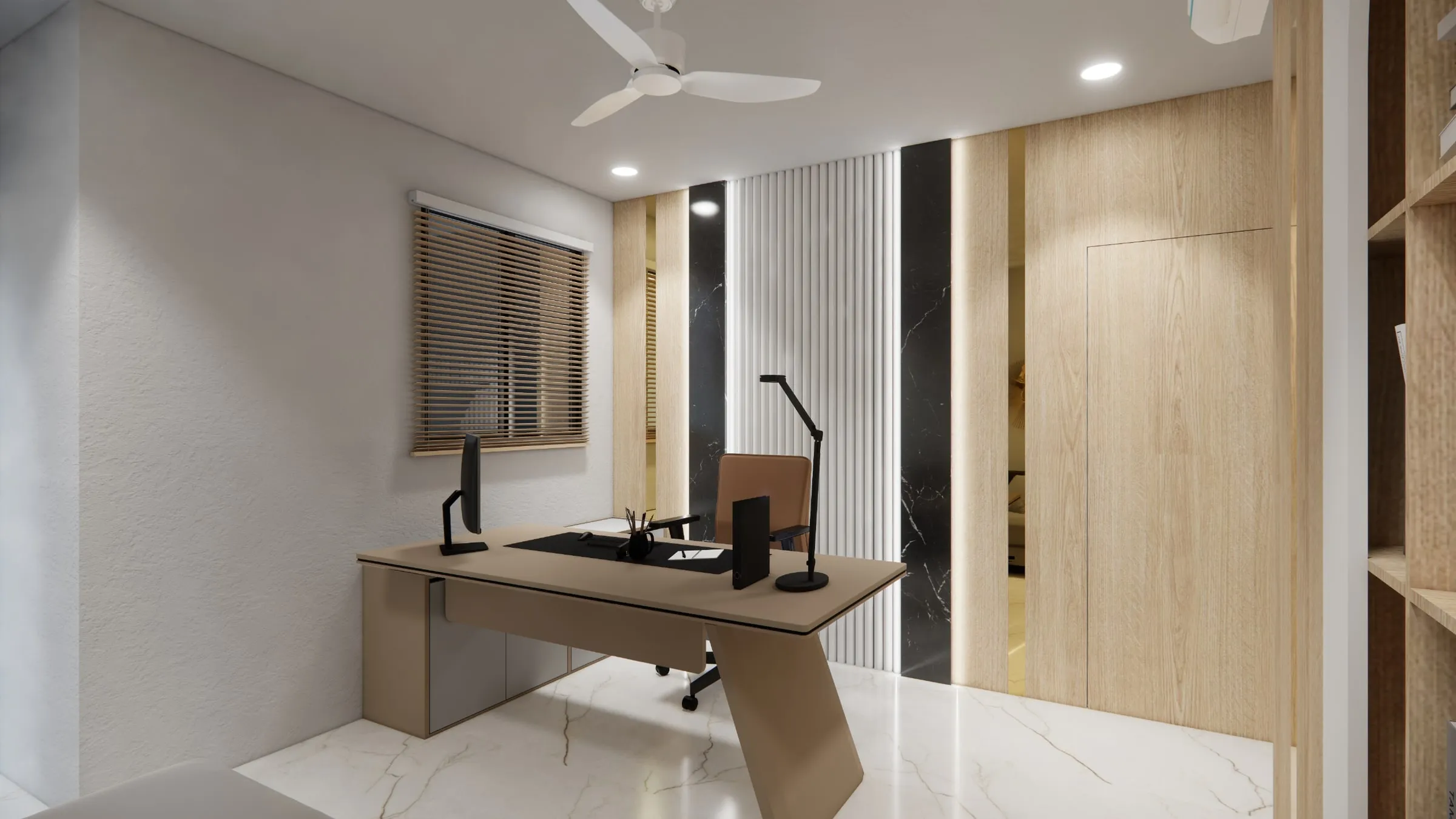 Manager's Cabin — Aegis Steel Cast, interior design by Interior by Jenish, Bakrol