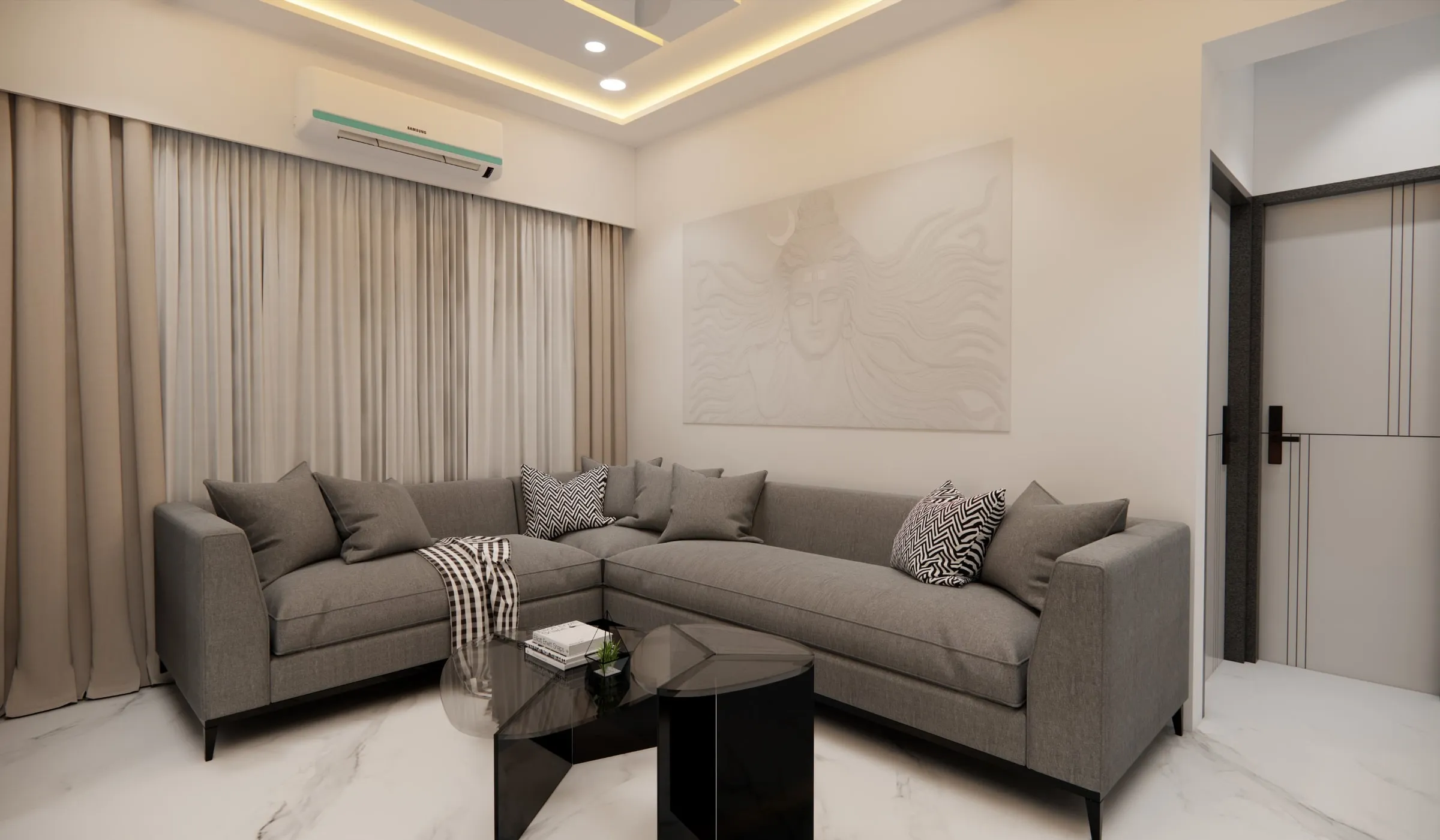 Setu Solitaire view 4, interior design by Interior by Jenish, Ahmedabad