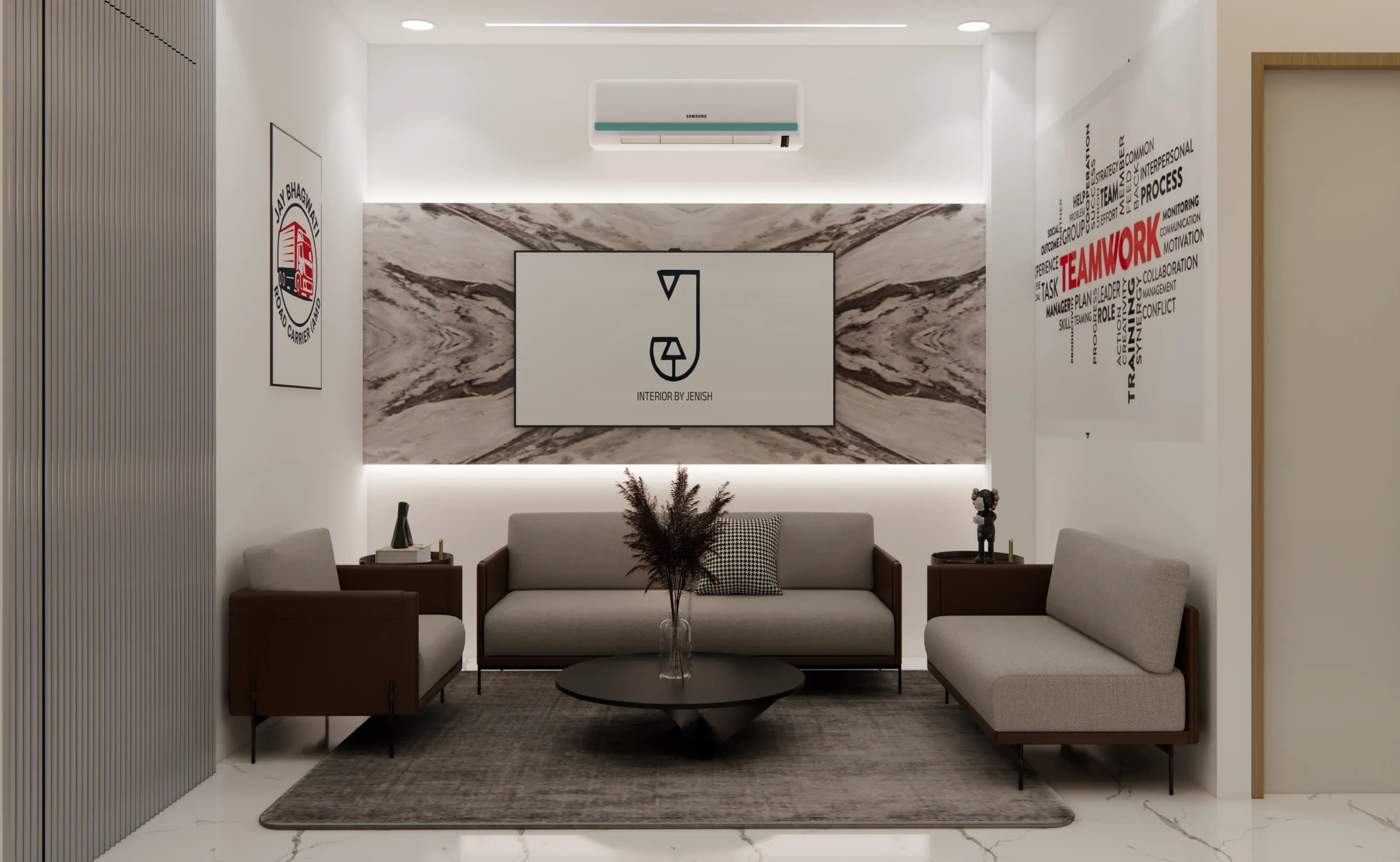 Corporate Office view 4, interior design by Interior by Jenish, Ahmedabad