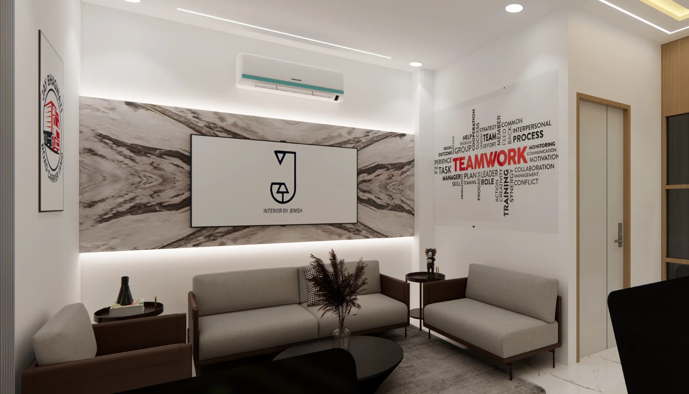 Corporate Office view 5, interior design by Interior by Jenish, Ahmedabad
