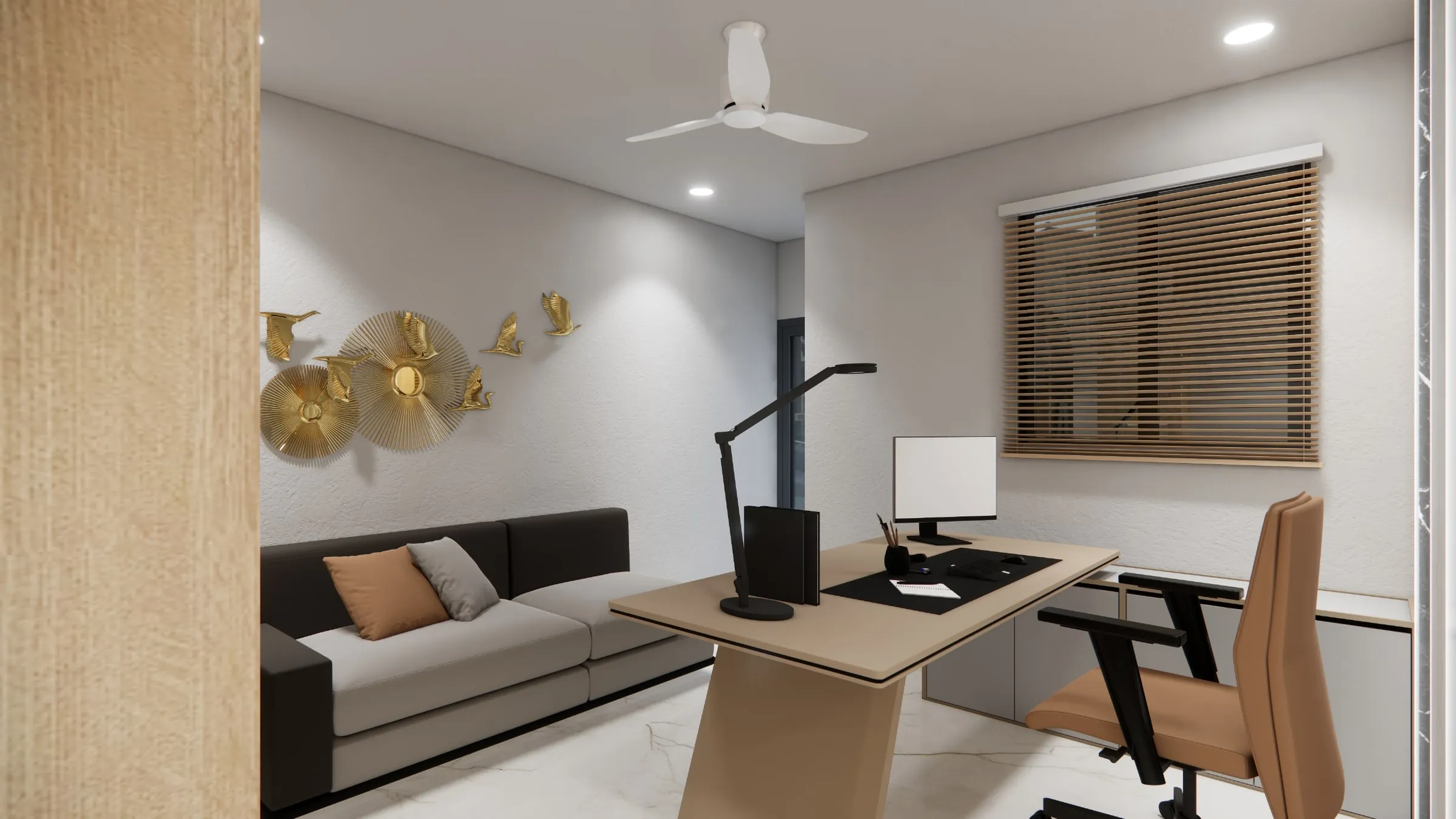 Manager's Cabin — Aegis Steel Cast, interior design by Interior by Jenish, Bakrol