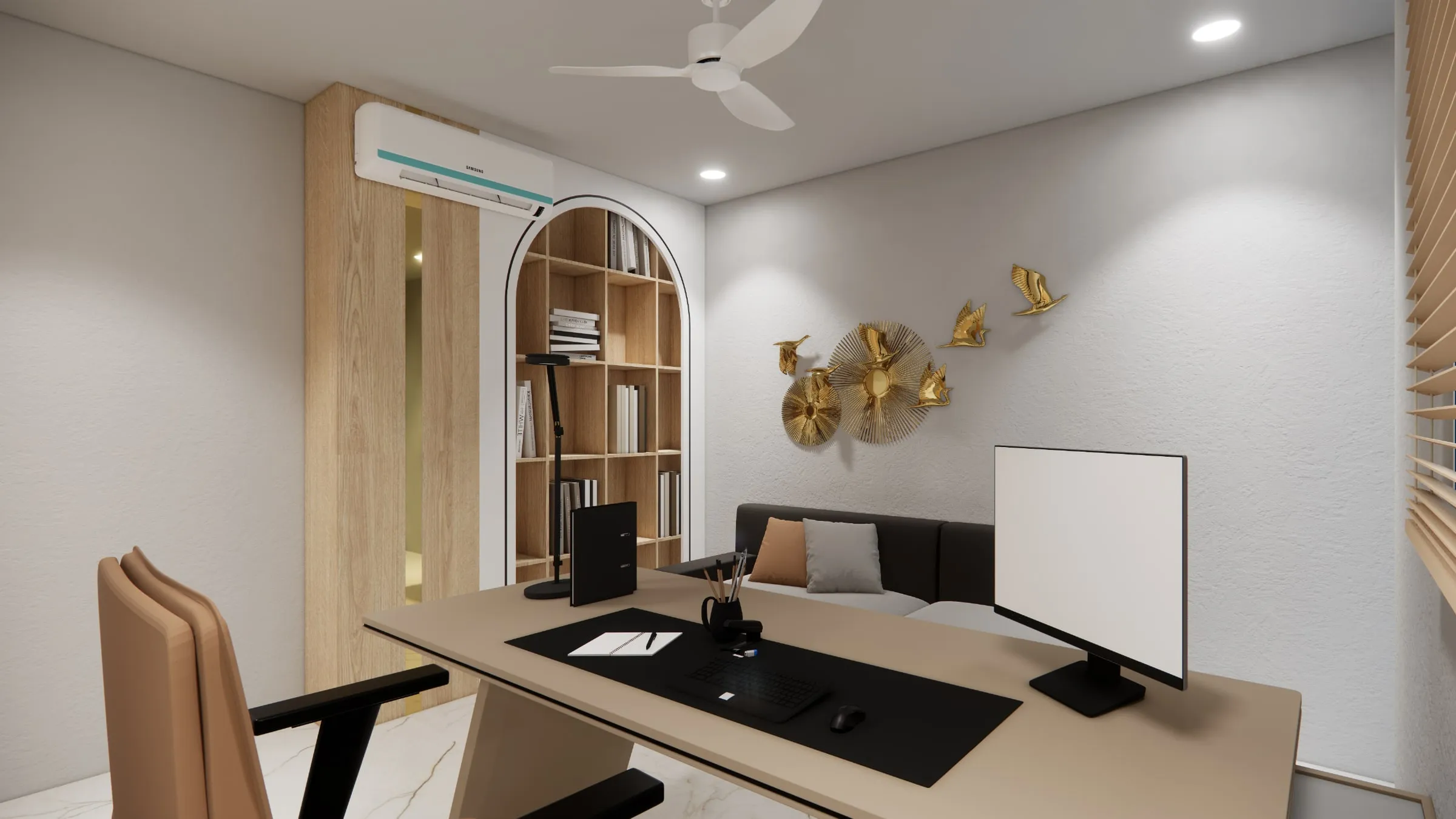 Manager's Cabin — Aegis Steel Cast, interior design by Interior by Jenish, Bakrol