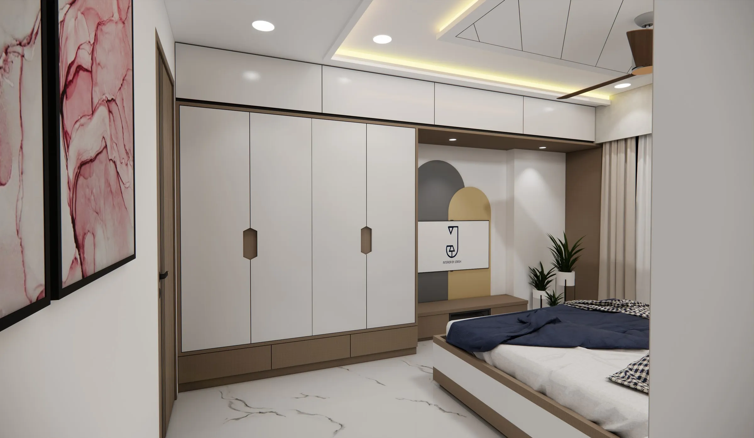 RR Gandhinagar view 6, interior design by Interior by Jenish, Gandhinagar