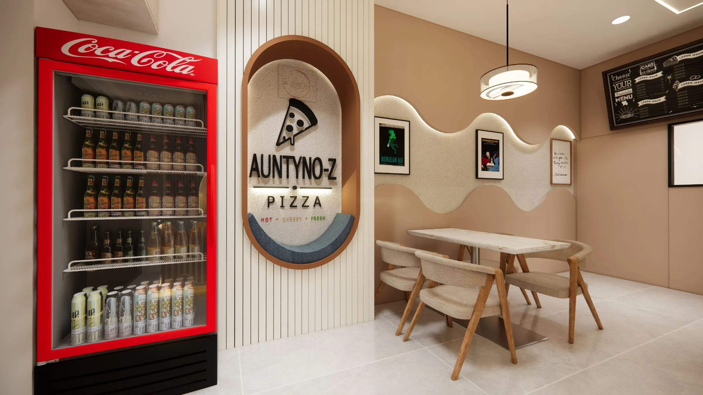 Auntynoz Pizza view 6, interior design by Interior by Jenish, Hathijan