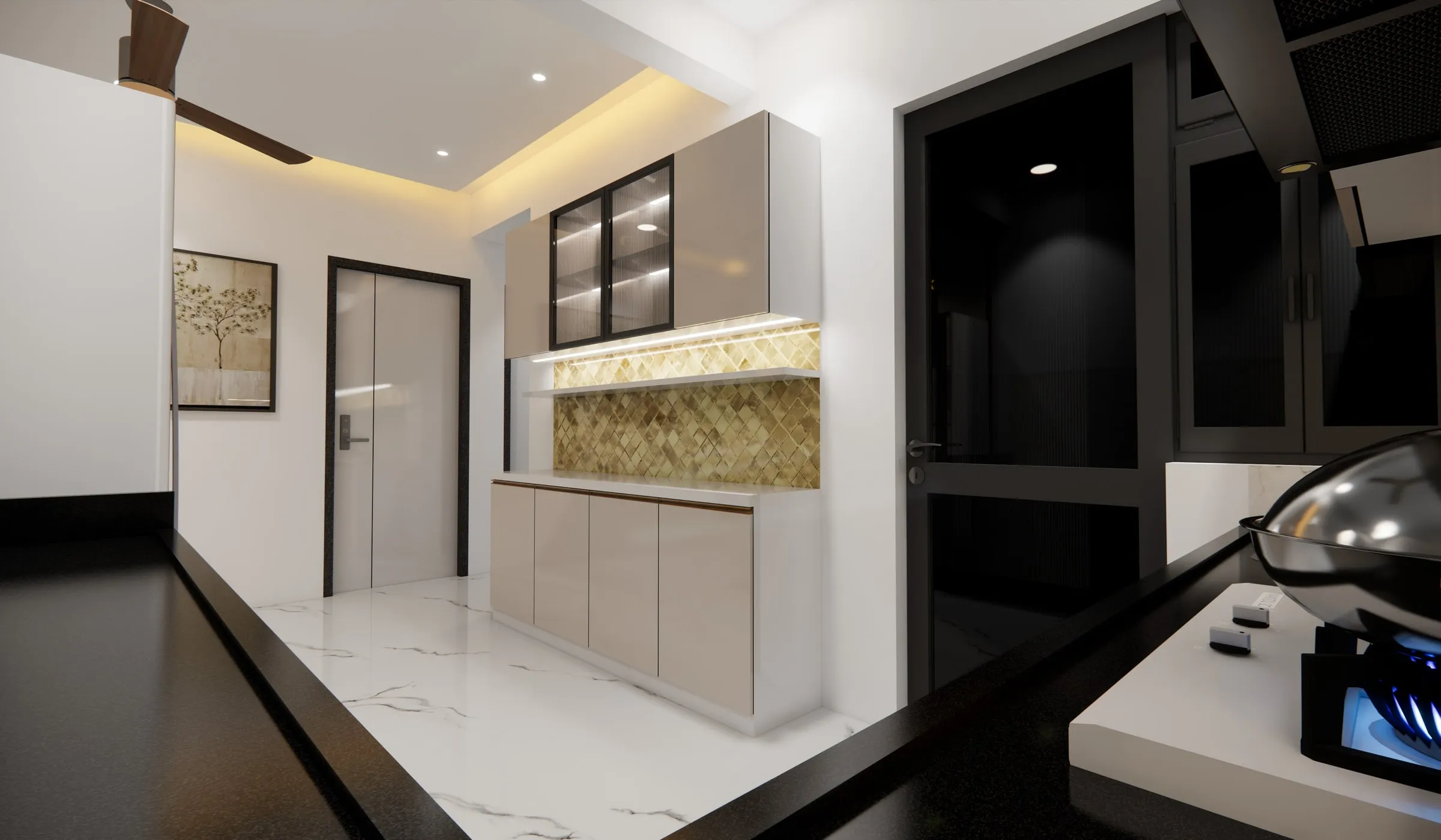 Amogha, Adani Shantigram view 7, interior design by Interior by Jenish, Shantigram
