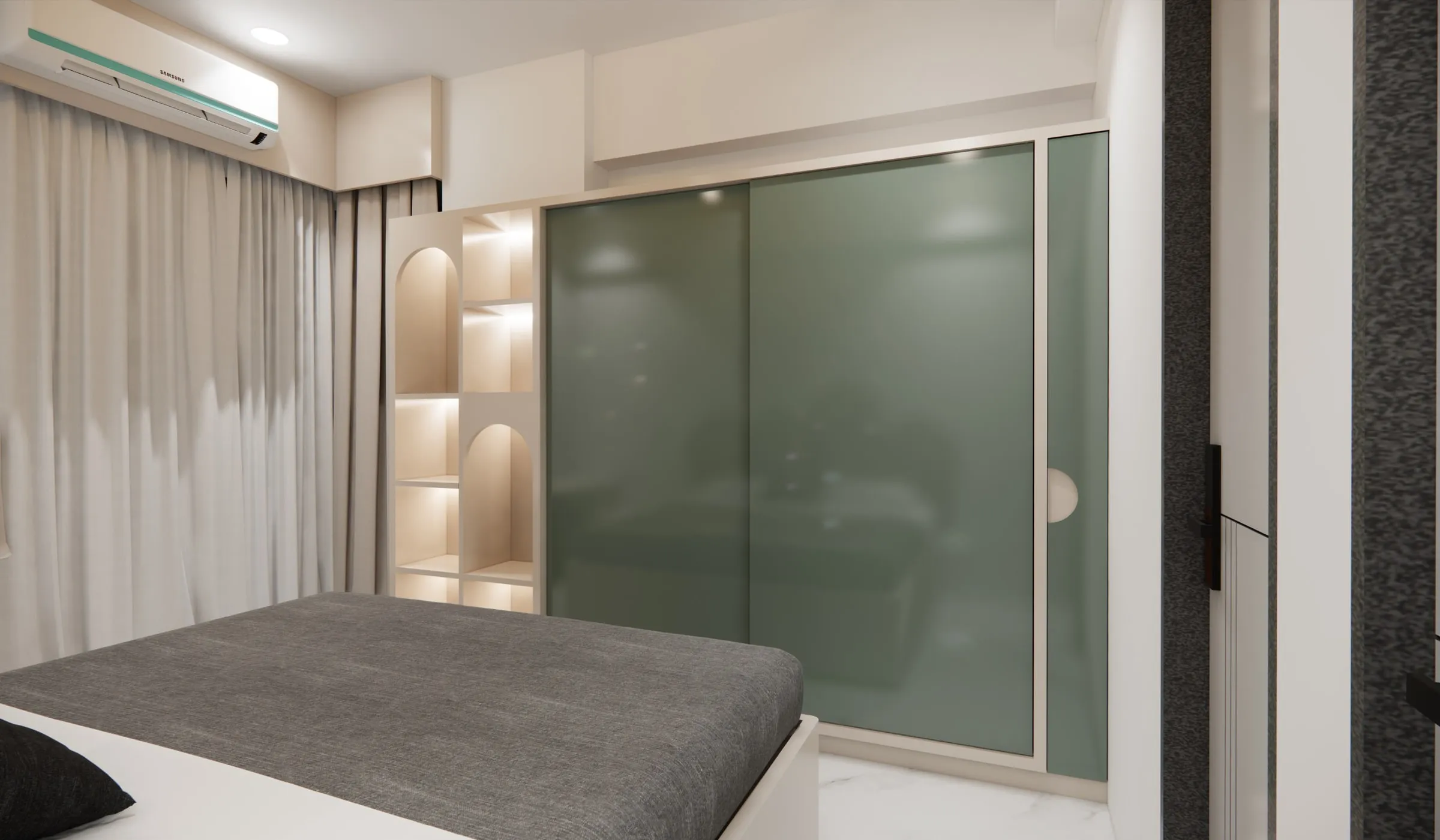 Setu Solitaire view 7, interior design by Interior by Jenish, Ahmedabad