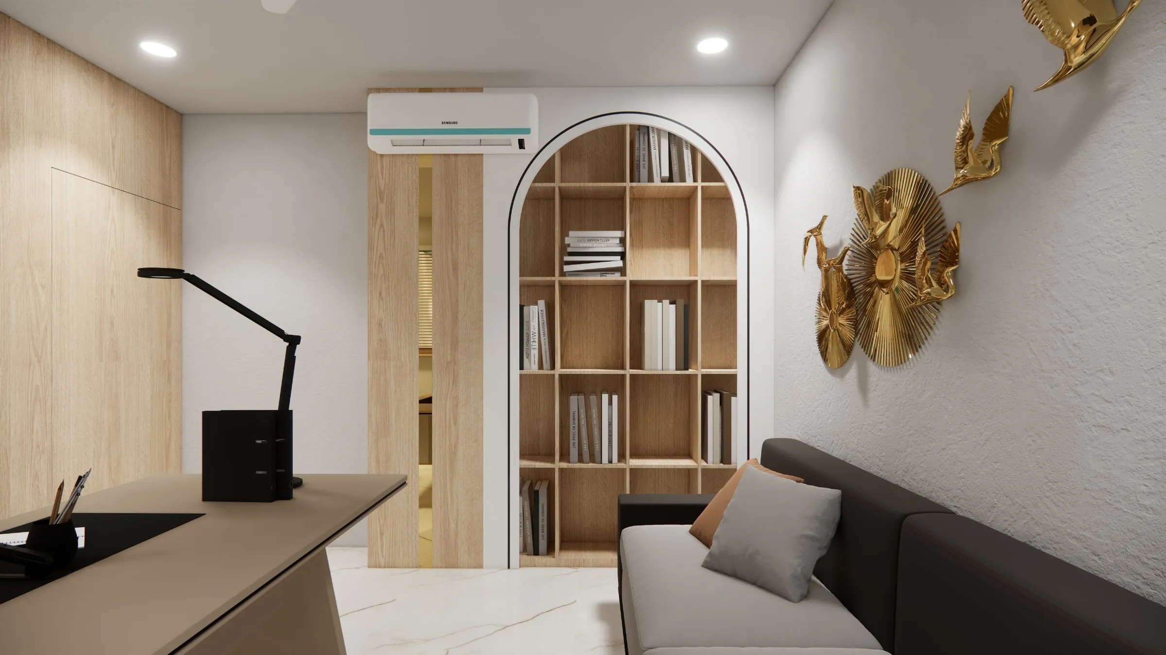 Manager's Cabin — Aegis Steel Cast, interior design by Interior by Jenish, Bakrol