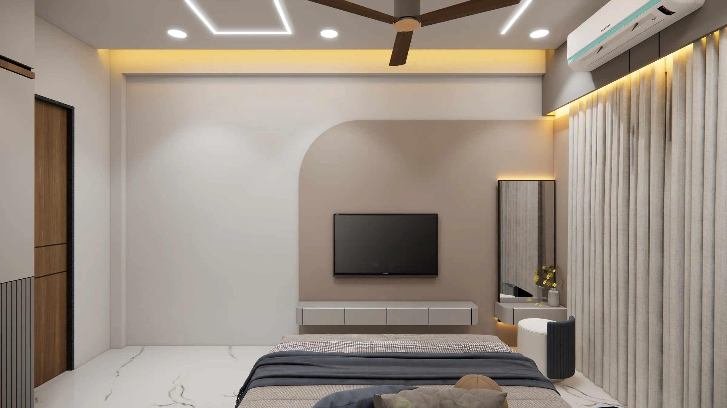 Anusthan Bungalow view 7, interior design by Interior by Jenish, Ahmedabad