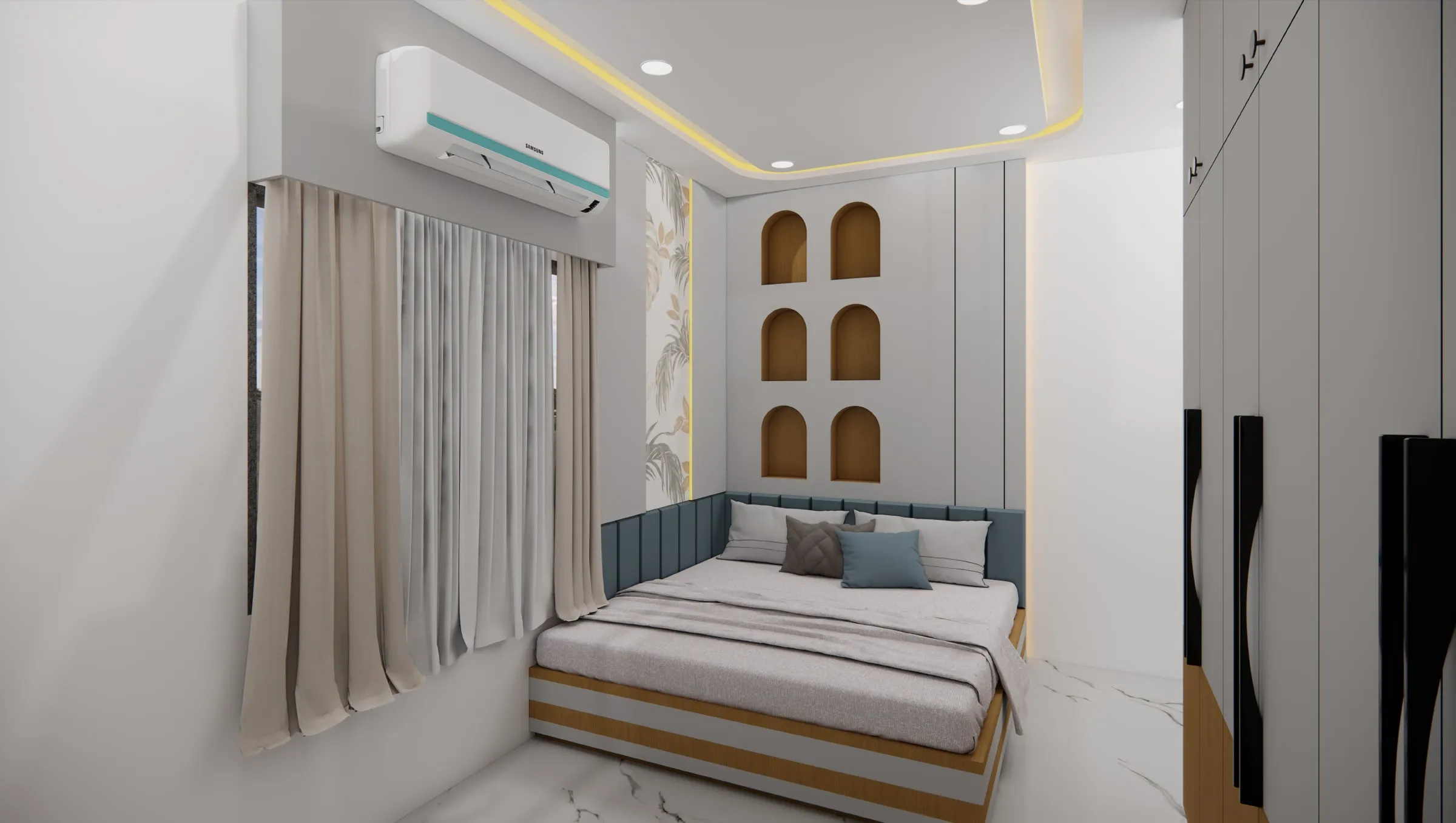 Krishna Avenue, Ghodasar view 8, interior design by Interior by Jenish, Ghodasar