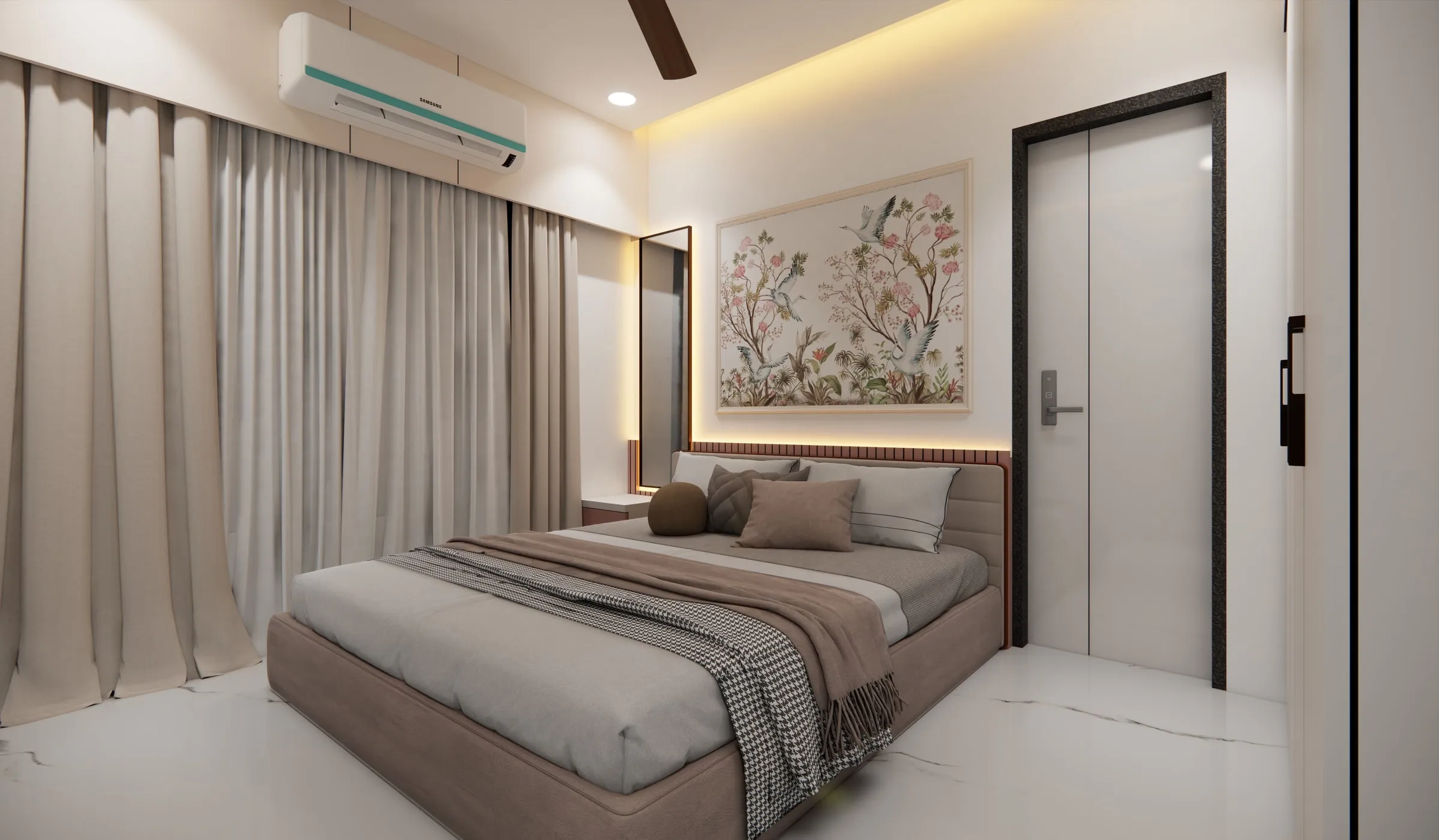 Amogha, Adani Shantigram view 8, interior design by Interior by Jenish, Shantigram