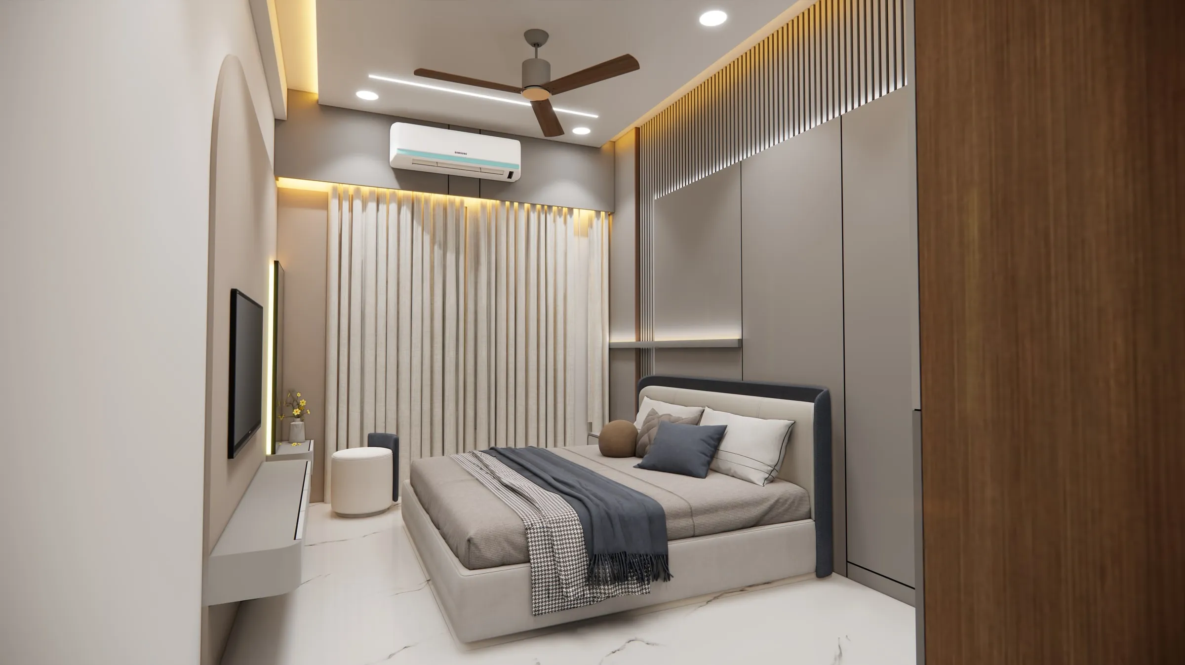 Anusthan Bungalow view 8, interior design by Interior by Jenish, Ahmedabad