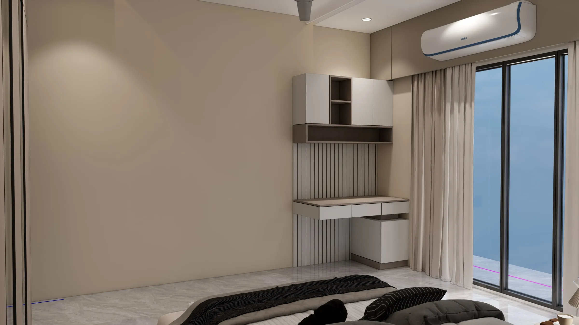 Bedroom — Super Shaligram, interior design by Interior by Jenish, Ahmedabad