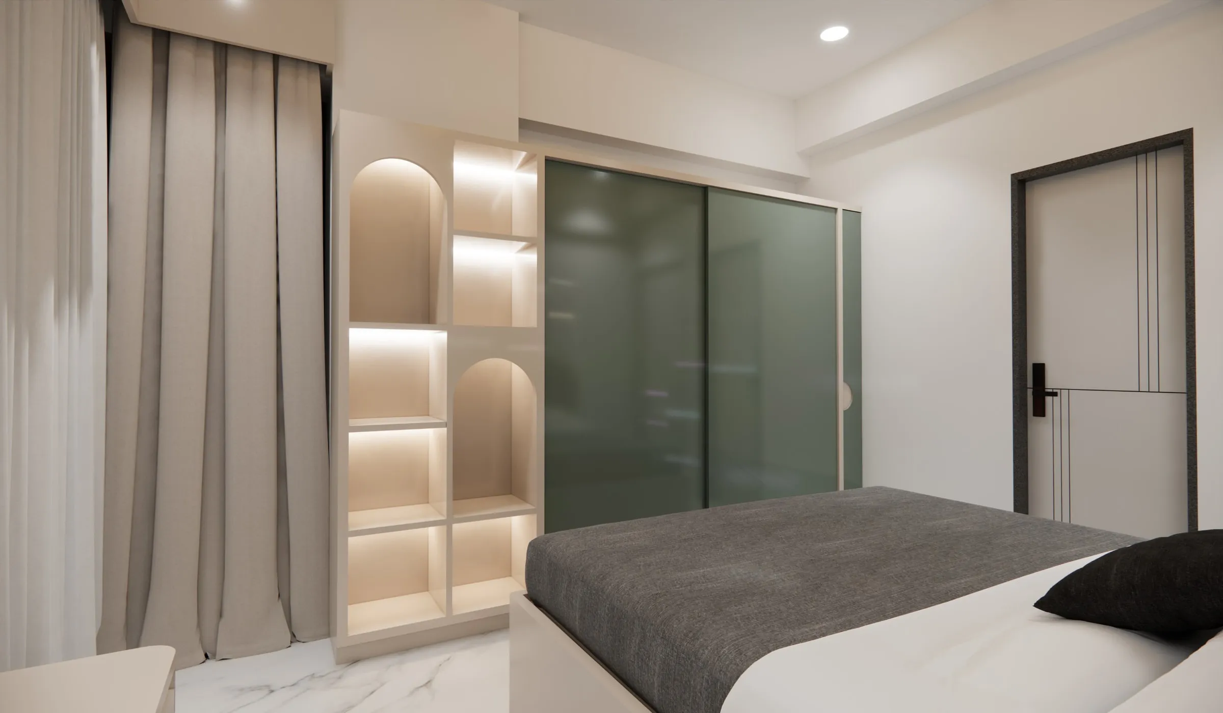 Setu Solitaire view 8, interior design by Interior by Jenish, Ahmedabad