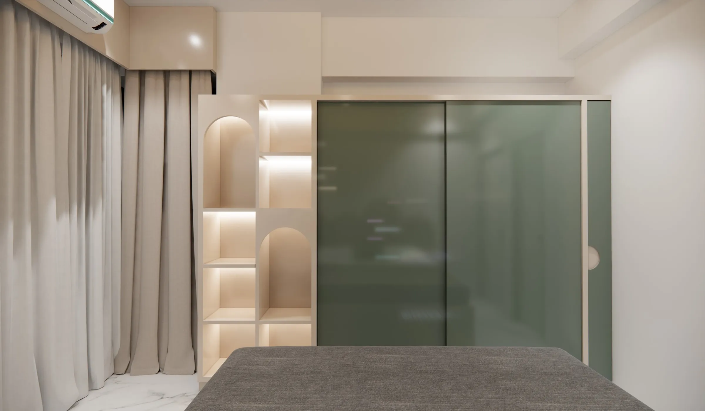 Setu Solitaire view 9, interior design by Interior by Jenish, Ahmedabad