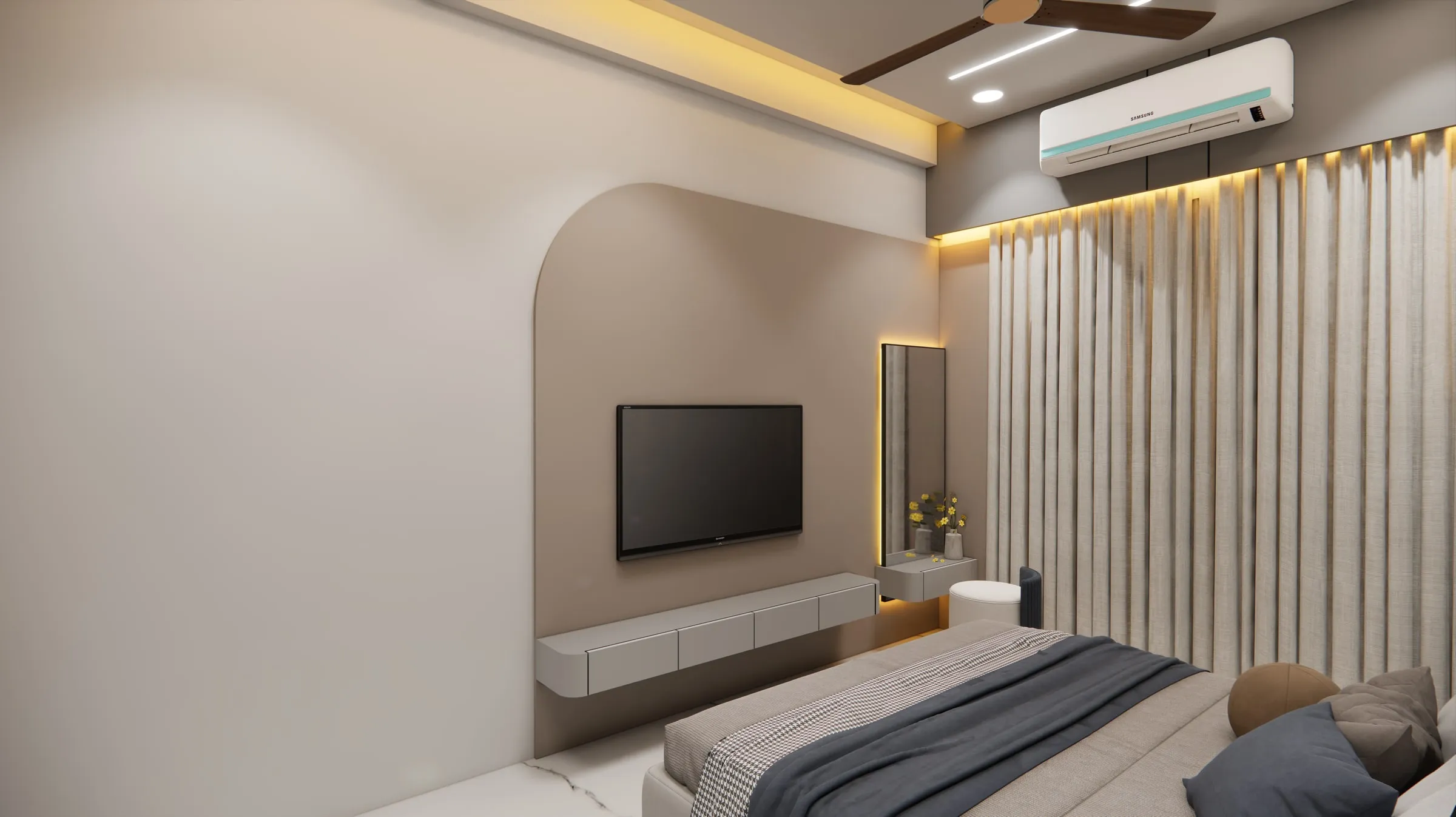 Anusthan Bungalow view 9, interior design by Interior by Jenish, Ahmedabad