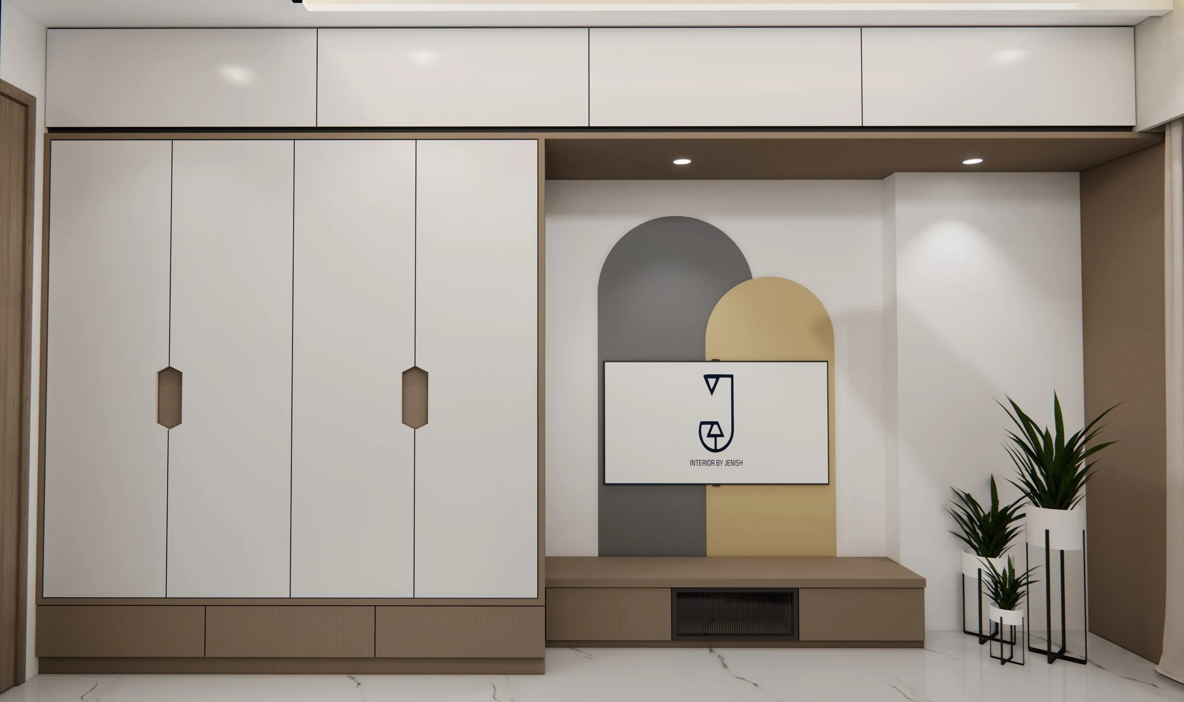 RR Gandhinagar view 9, interior design by Interior by Jenish, Gandhinagar